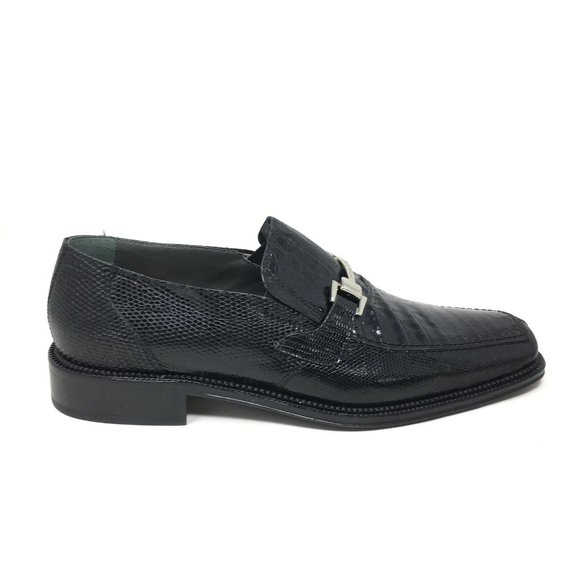 Men\'s NEW David Eden Horsebit Loafers Dress Shoes Size 10 Black Crocodile Lizard main image 2